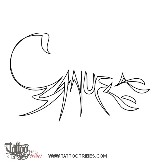 Stencil outline of Scorpion, Manuela