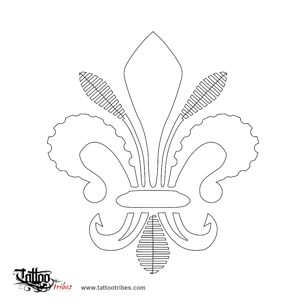 Stencil outline of Lily of Florence, Requested by Michele