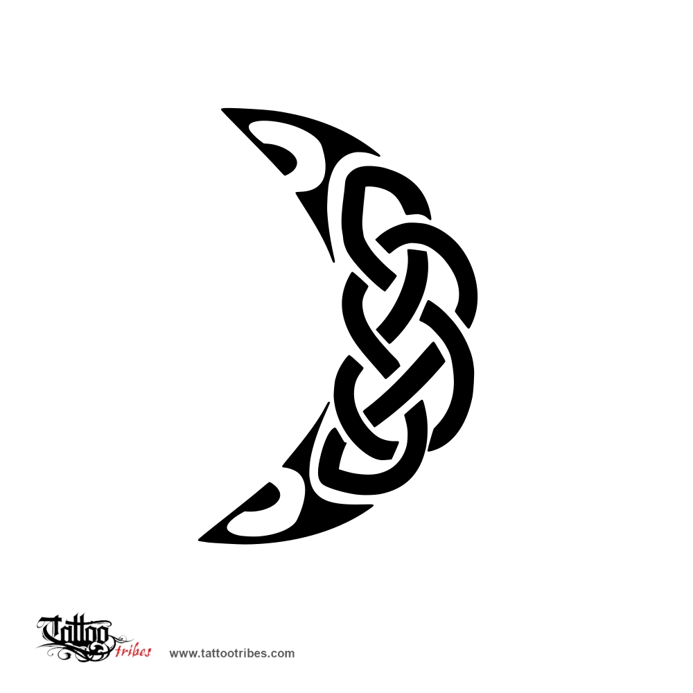 Tattoo image of celtic moon, Femininity