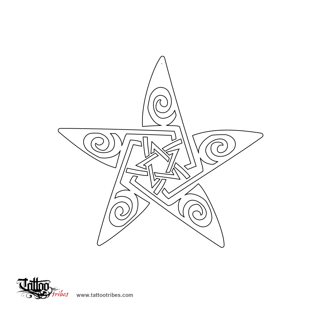Stencil outline of Star and moon, Femininity