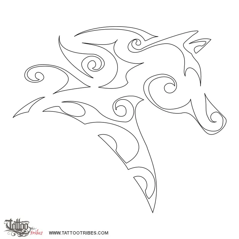 Stencil outline of Horse head, Strength and grace