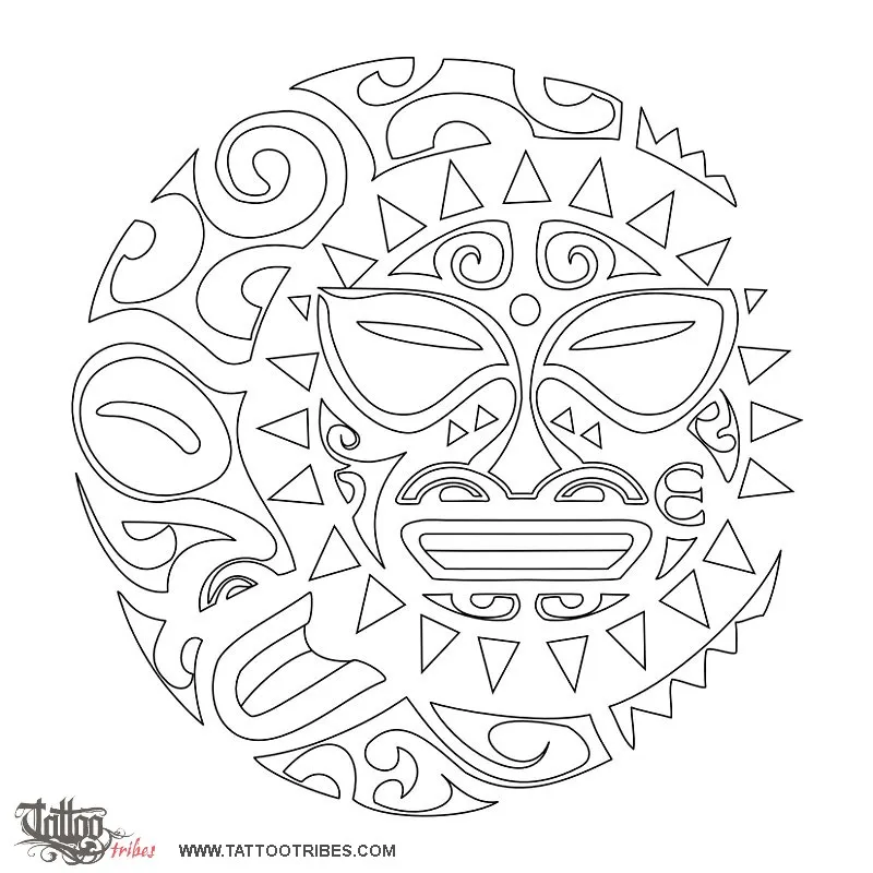 Stencil outline of Soleluna, Sun moon - nothing is impossible