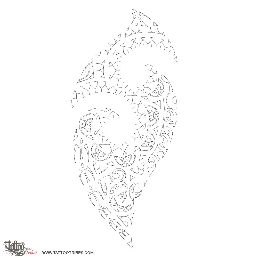 Stencil outline of Hikahika matua, Line of descent