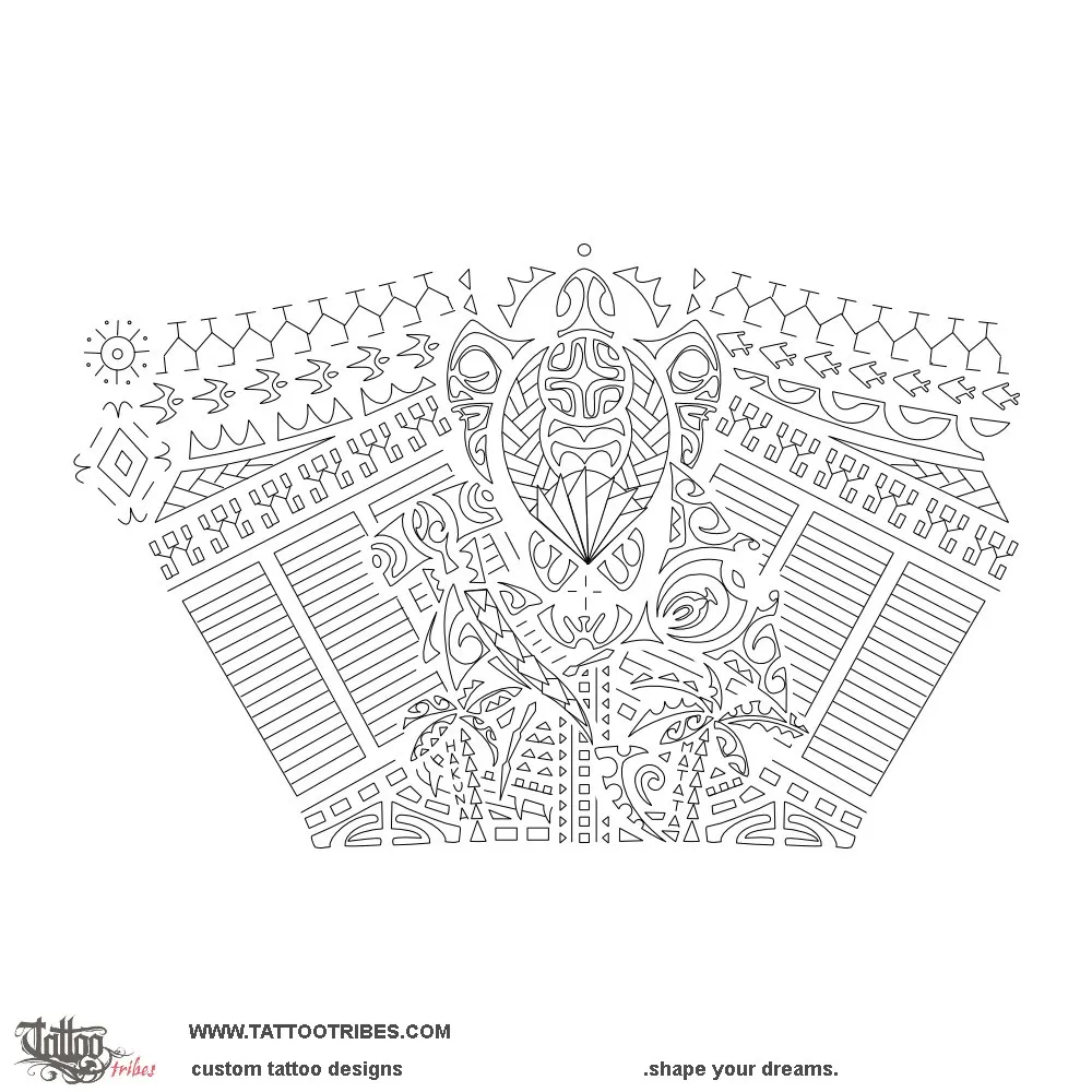 Stencil outline of Totem, Life journey