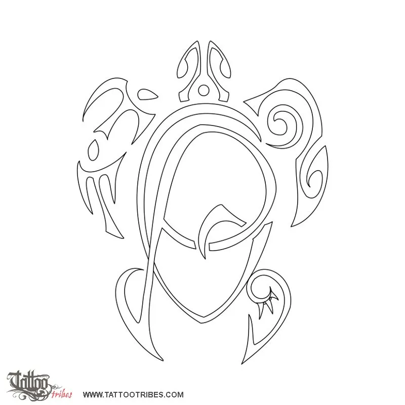 Stencil outline of P+G turtle, Family