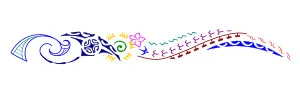 Feminine Polynesian spiraling armband
tattoo