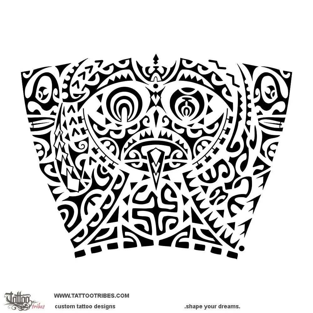 Tattoo image of Te miti e te maua, Sea and mountain