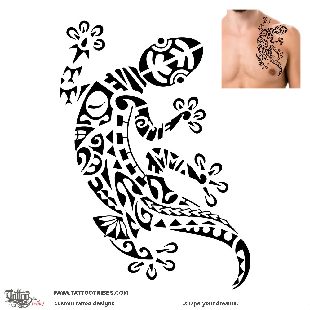 Tattoo image of Gecko, Family first