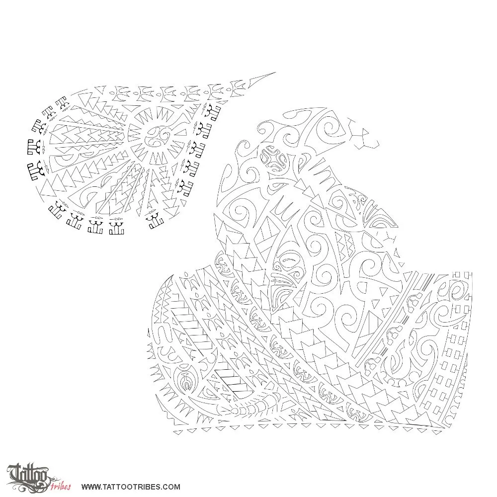 Stencil outline of Pakari, Strong, tough