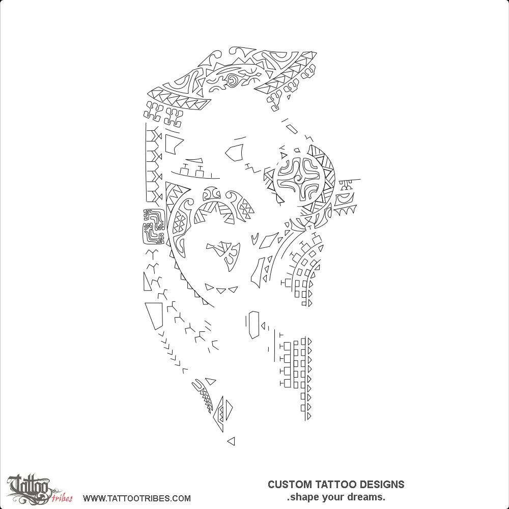 Stencil outline of Waerea, Protective chant