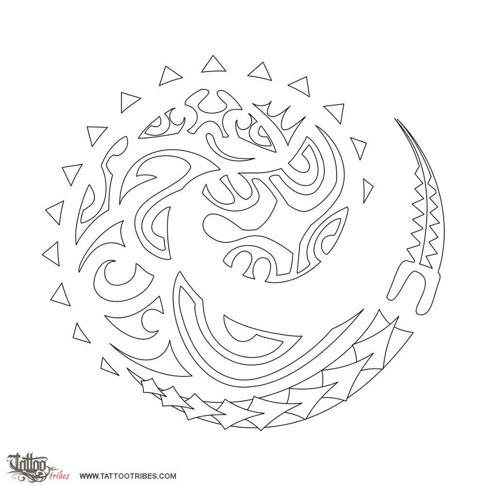Stencil outline of Fern bud, Rebirth
