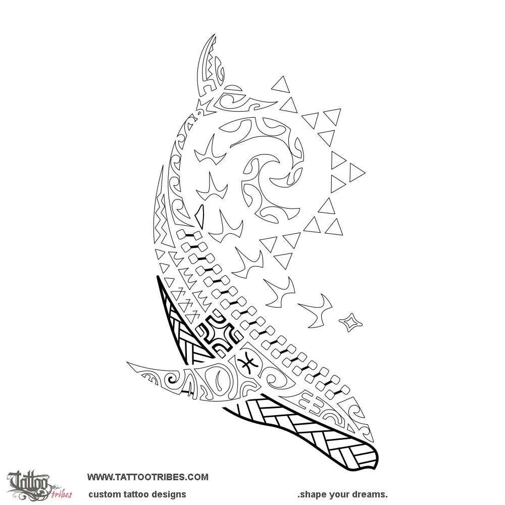 Stencil outline of TohorÃ„Â, Humpback whale