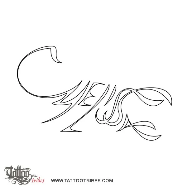 Stencil outline of Scorpion, Melissa