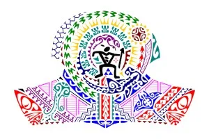 Polynesian style half sleeve integration
tattoo