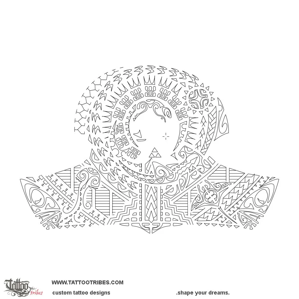 Stencil outline of Koa integration, Warrior