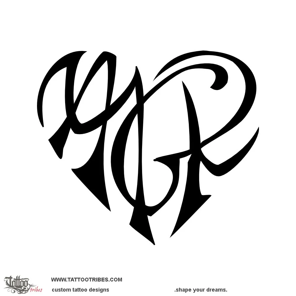 Tattoo image of Heart M+A+G+R, Union