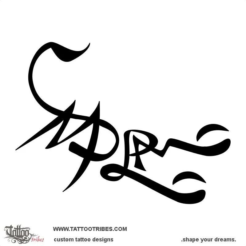 Tattoo image of Scorpion, M+S+L+M