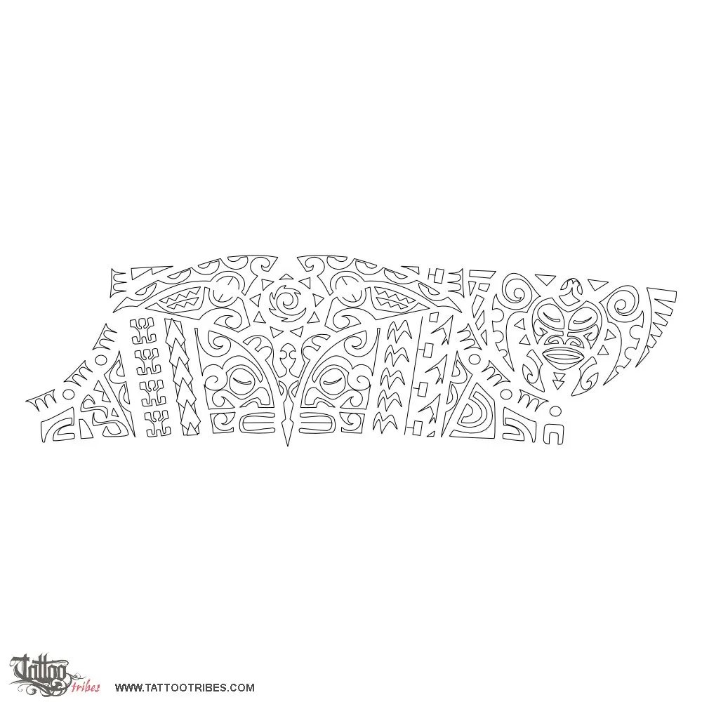 Stencil outline of New life, Legband
