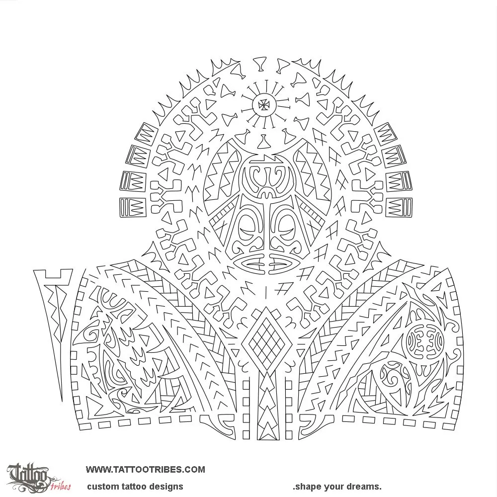 Stencil outline of Ha'apurupuru, To serve