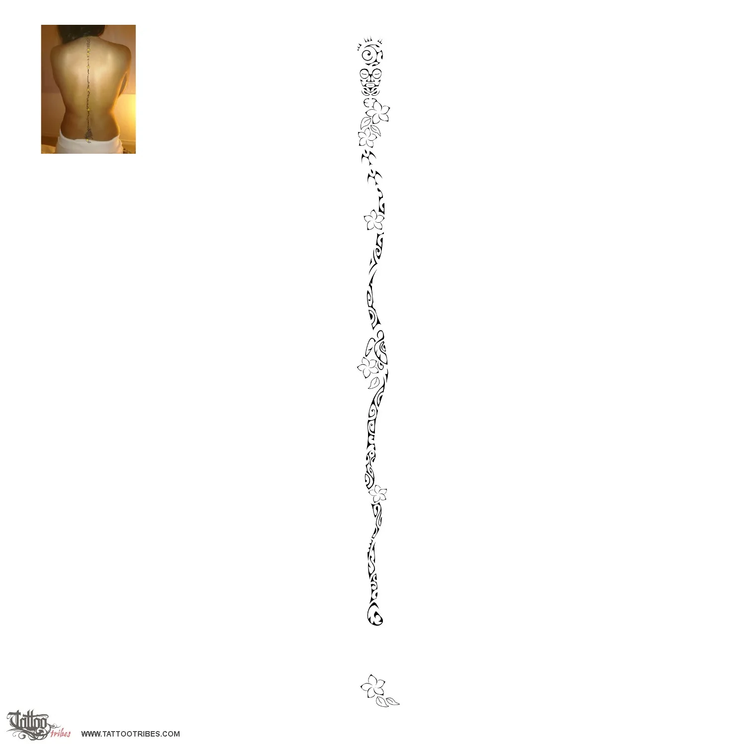 Tattoo image of Iwi Tuaroa, Spinal column