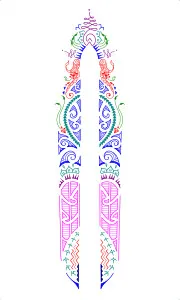 Maori and Mehndi feminine tattoo for the
back of the spine