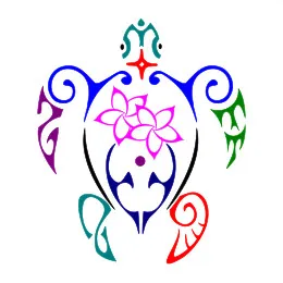 Small feminine family turtle tattoo