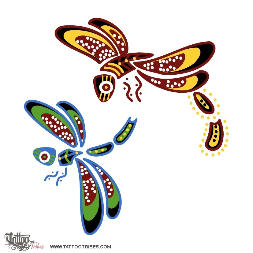 Tattoo image of Dragonflies, Aboriginal
