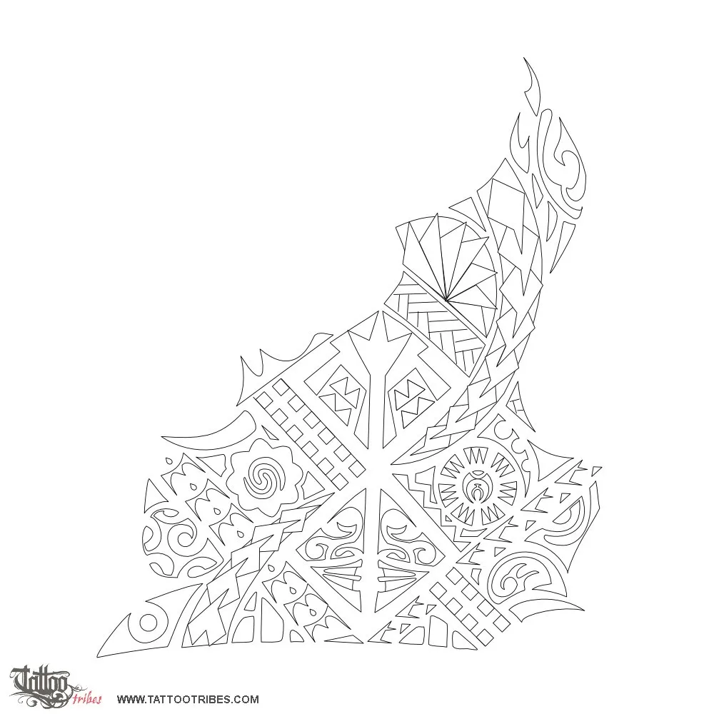 Stencil outline of Warrior, Extension