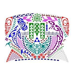 Polynesian Ironman lower leg sleeve
tattoo