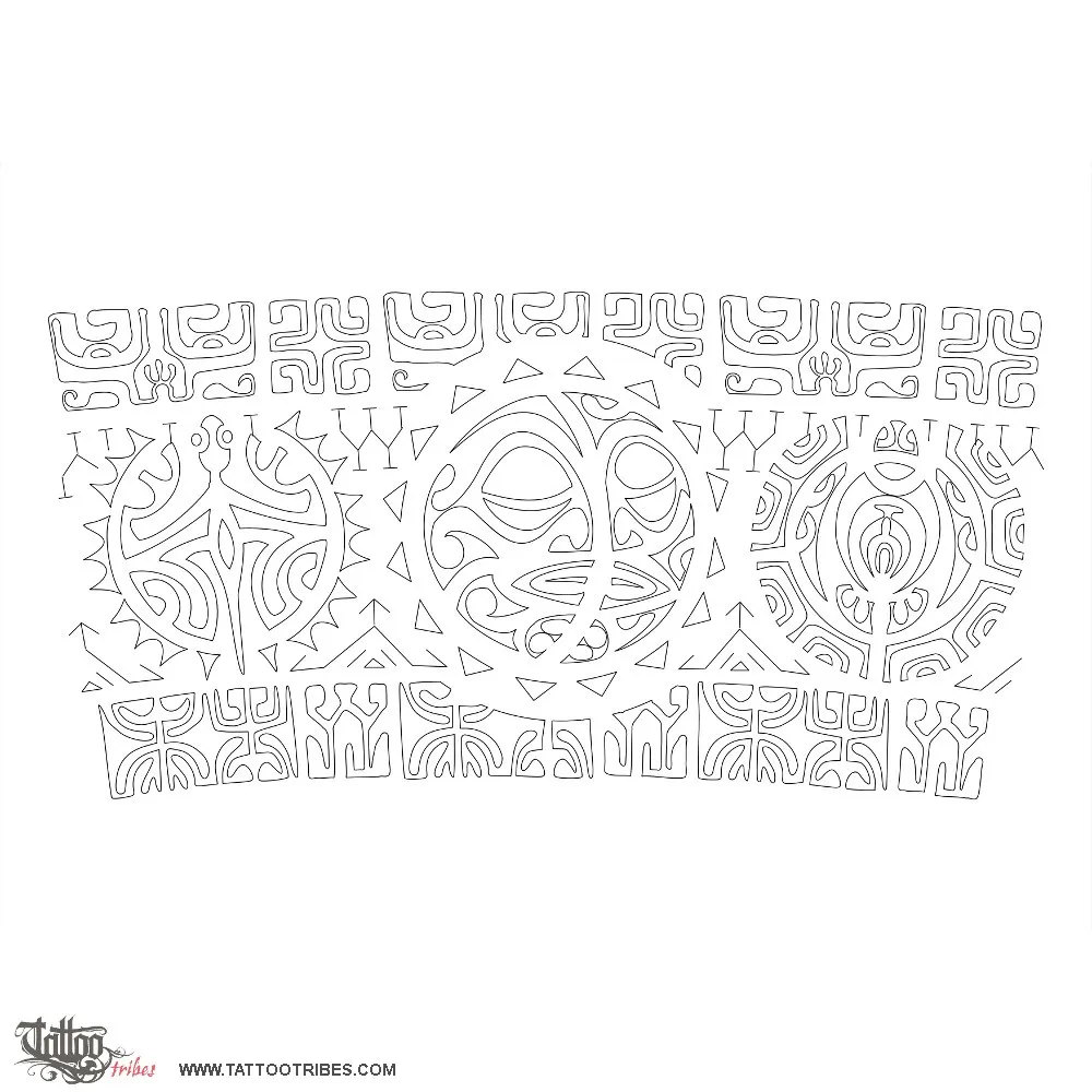 Stencil outline of Rā marama, Sun moon
