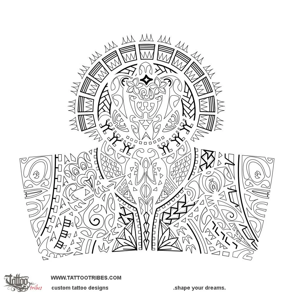 Stencil outline of Tiai, Protect from harm