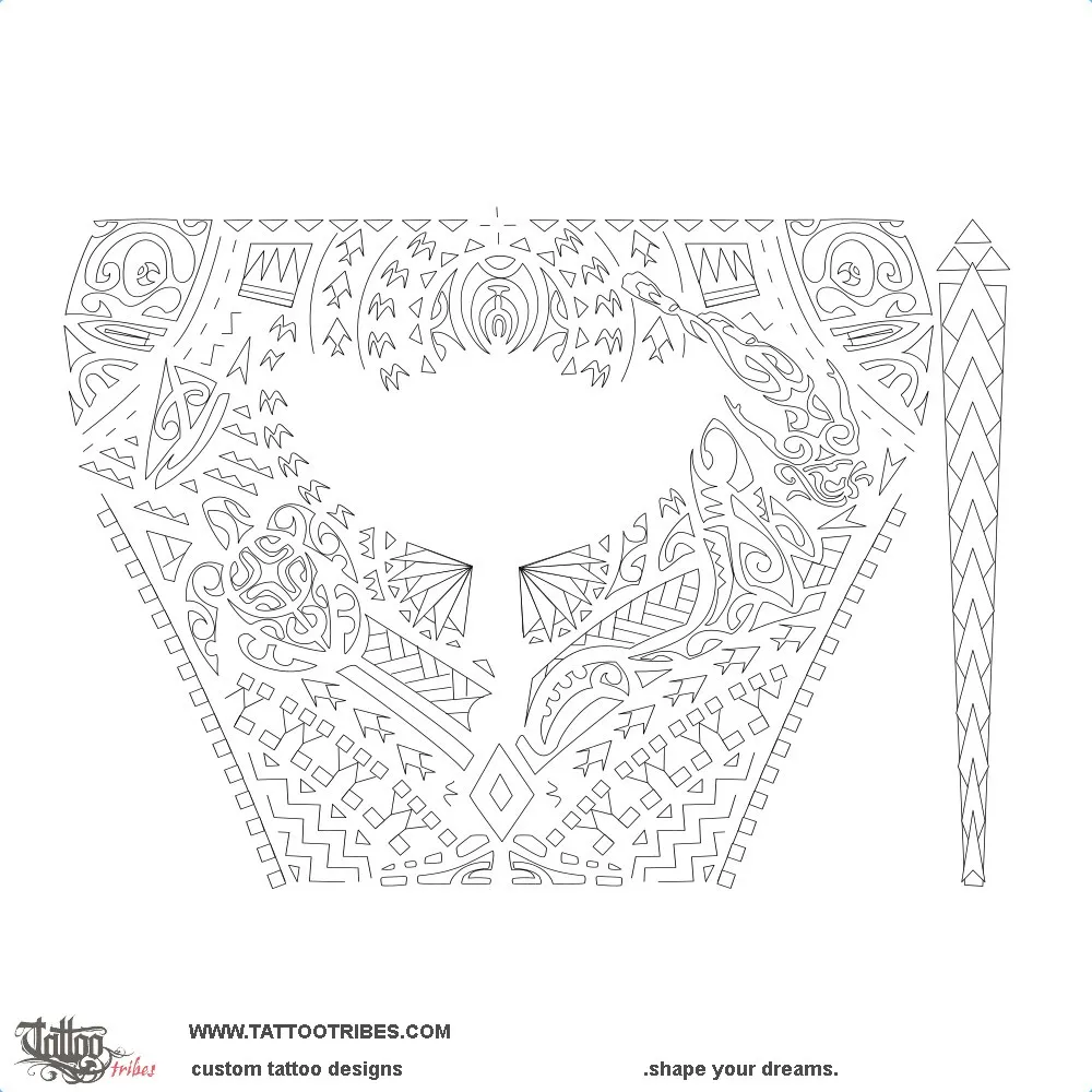 Stencil outline of Ocean manta, Integration