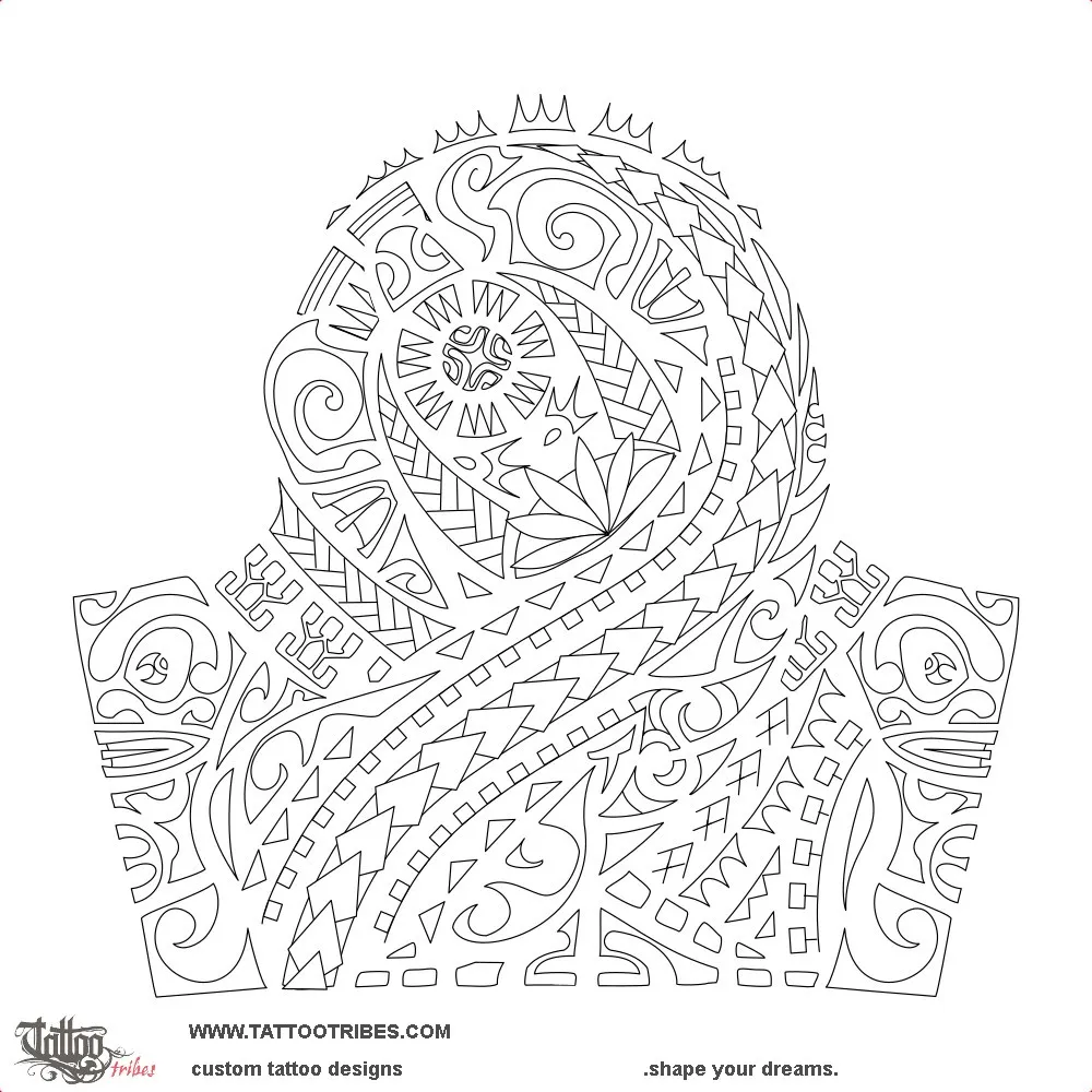Stencil outline of Tāmaru, Fern scorpion