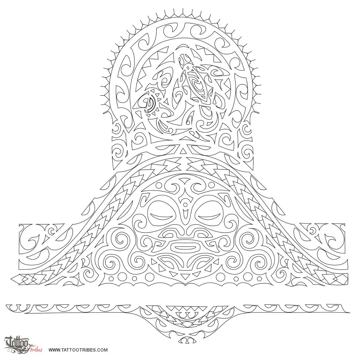 Stencil outline of Mutunga kore, Eternal