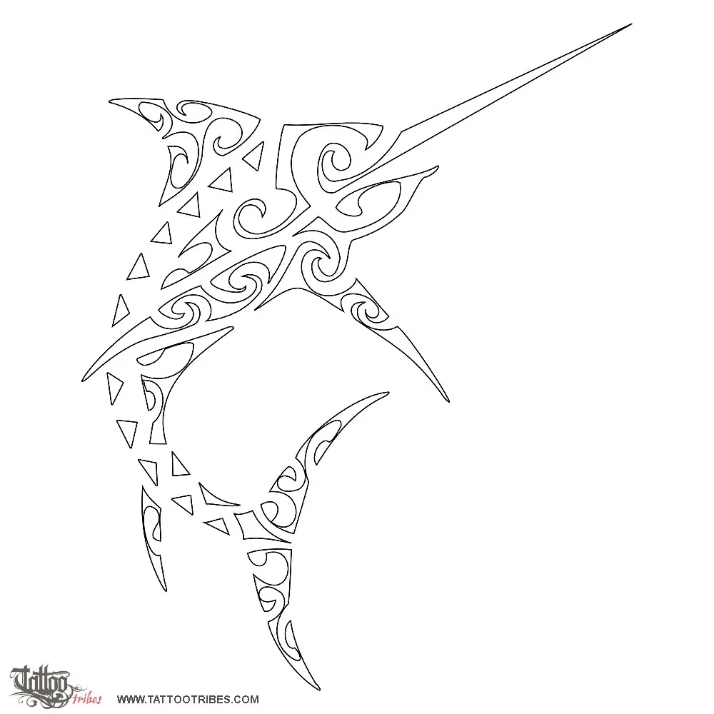 Stencil outline of Swordfish, Reaching goals