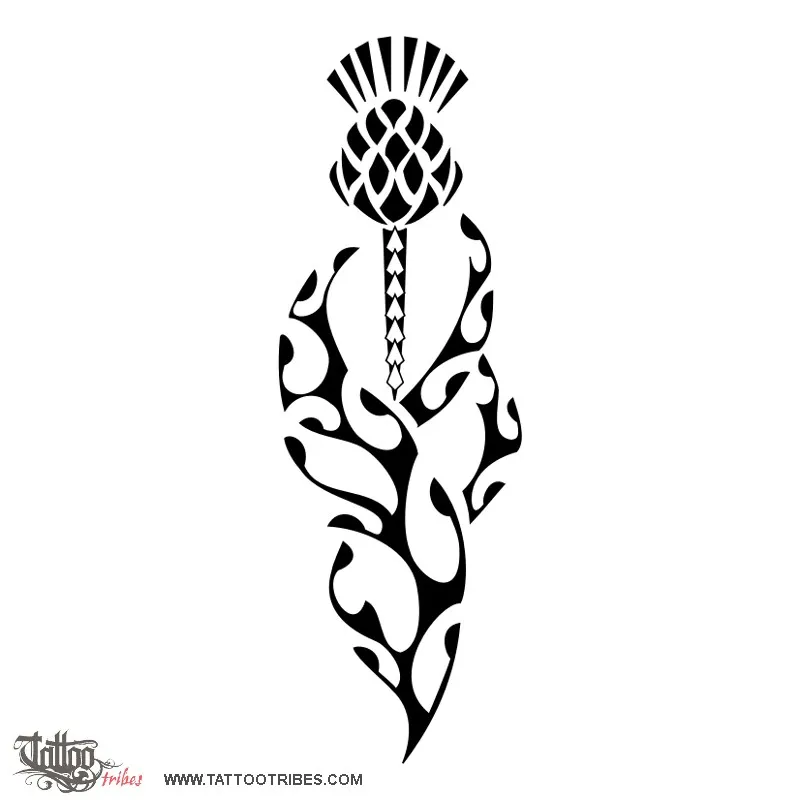 Tattoo image of Thistle, Scotland, protection