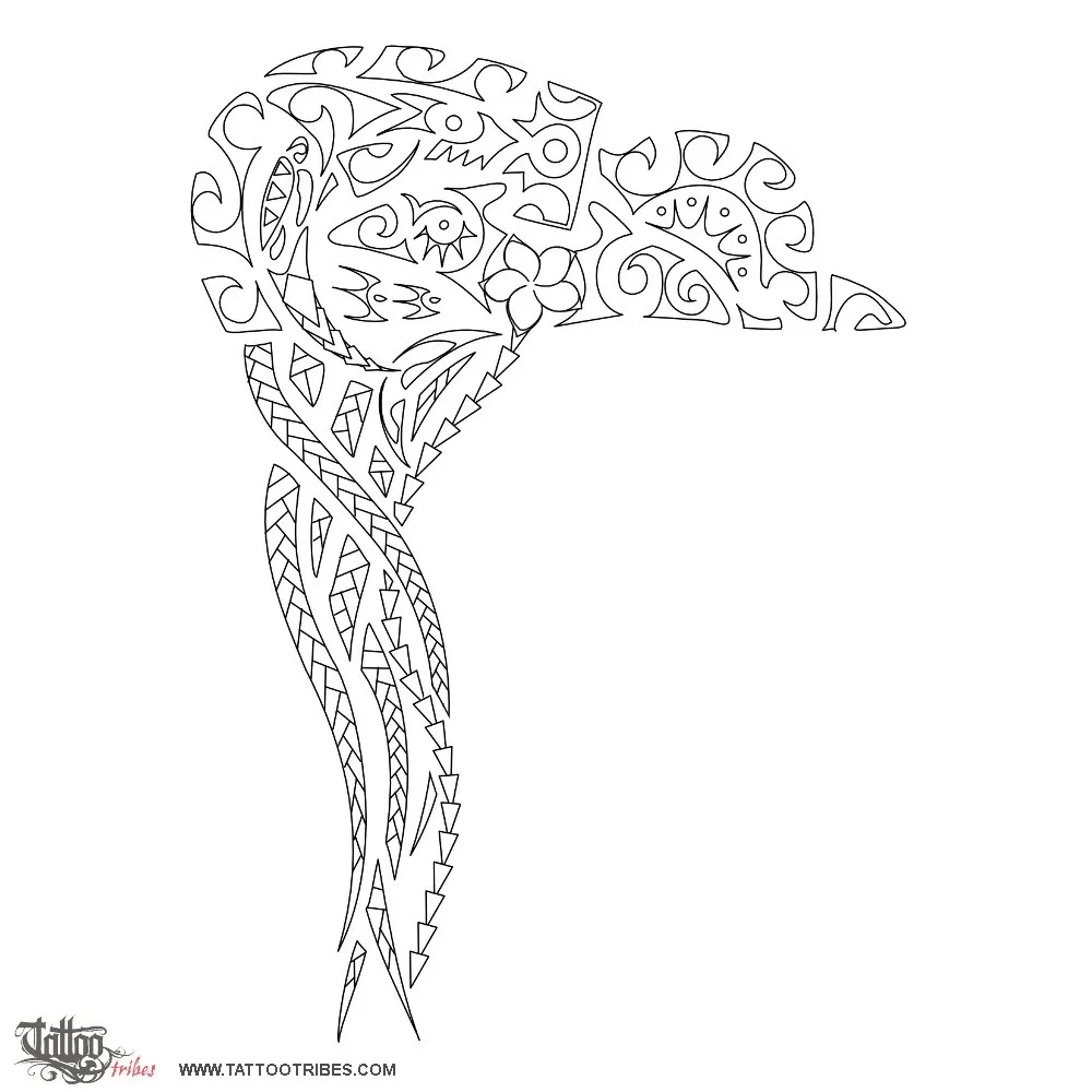 Stencil outline of Katiaho, Man of war