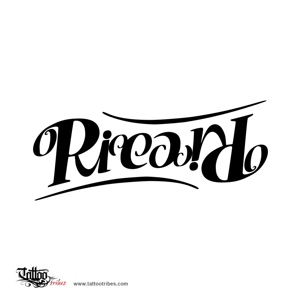 Tattoo image of Riccardo, Ambigram