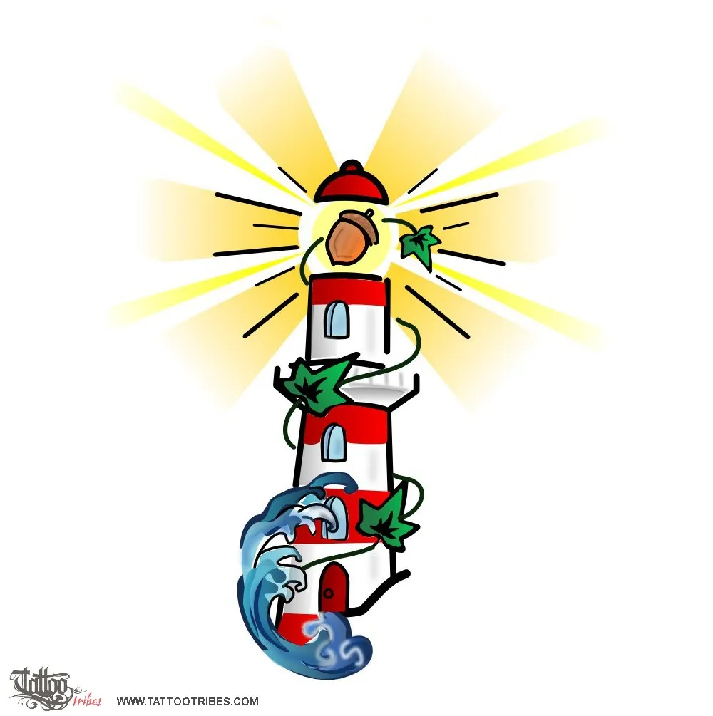 Tattoo image of Lighthouse & acorn, Importance