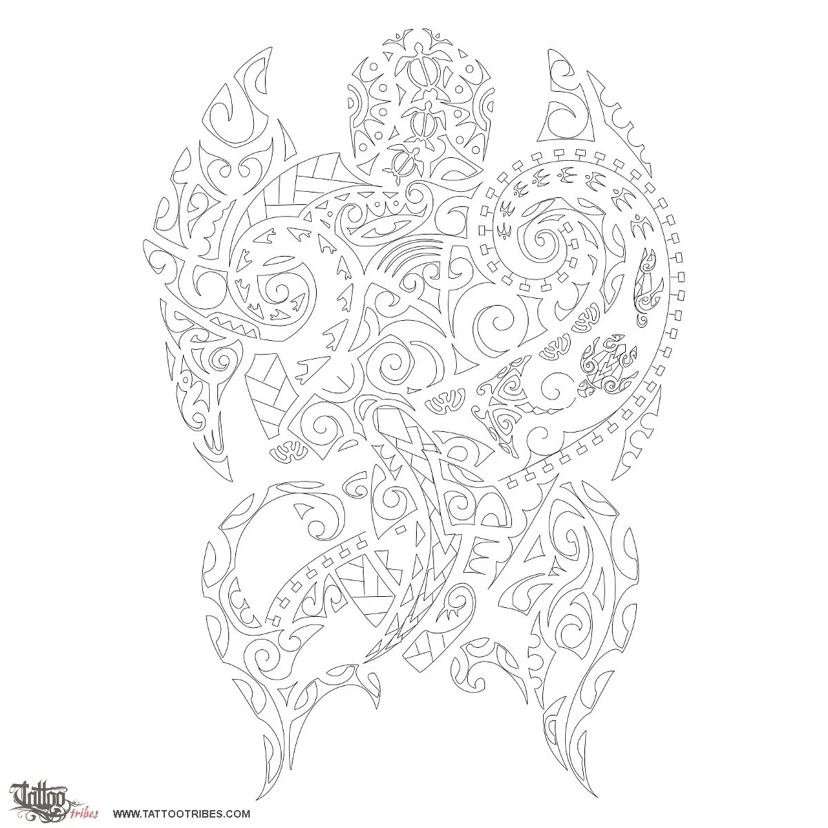 Stencil outline of Honu, Aumakua