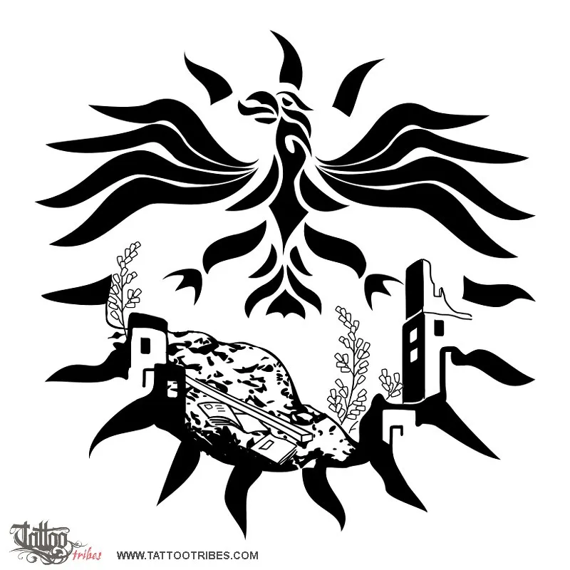 Tattoo image of L´Aquila, Rebirth, hope