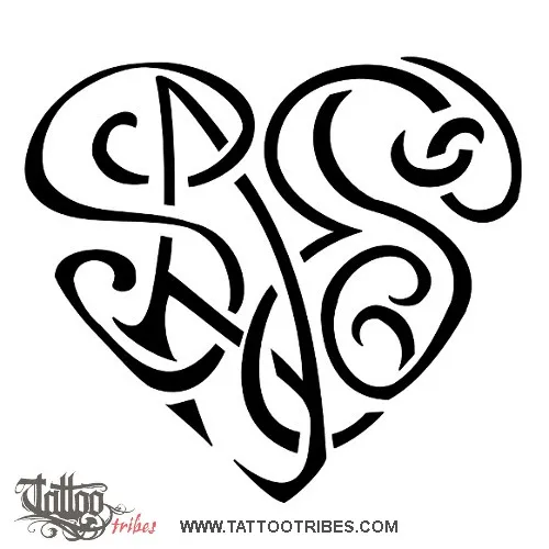 Tattoo image of SAES heartigram, Family