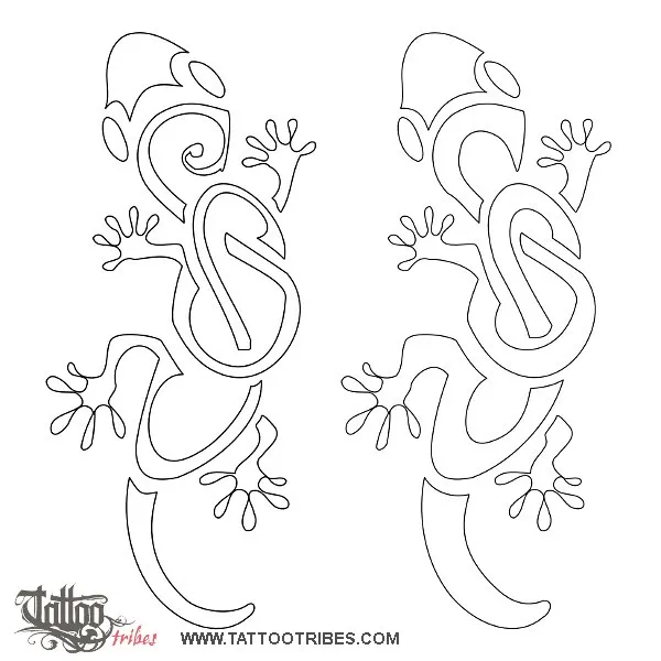 Stencil outline of S+S gecko, Union, protection