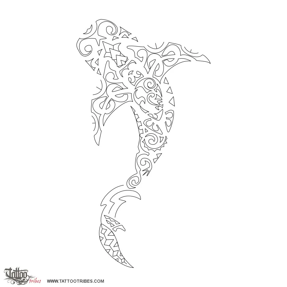 Stencil outline of Ika, Marine creature