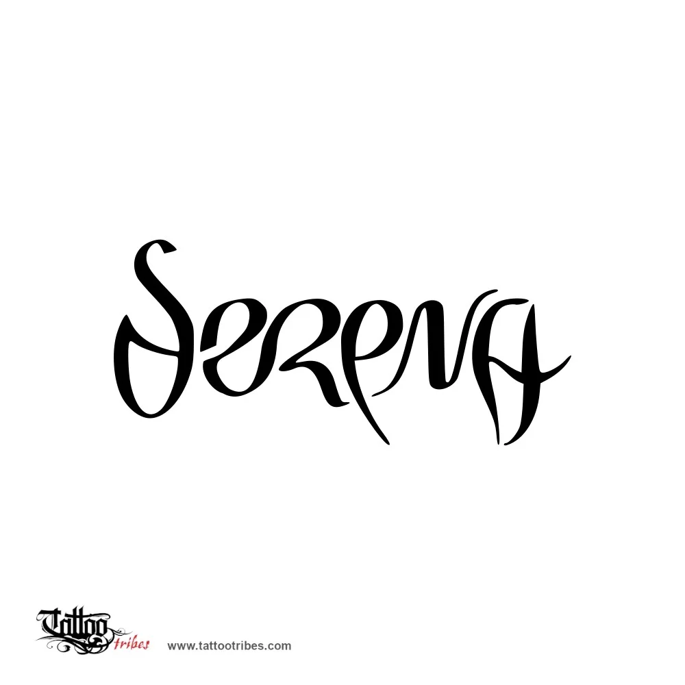 Tattoo image of Serena/Andrea, Ambigram