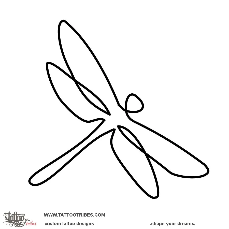 Tattoo image of Minimal dragonfly, Magic