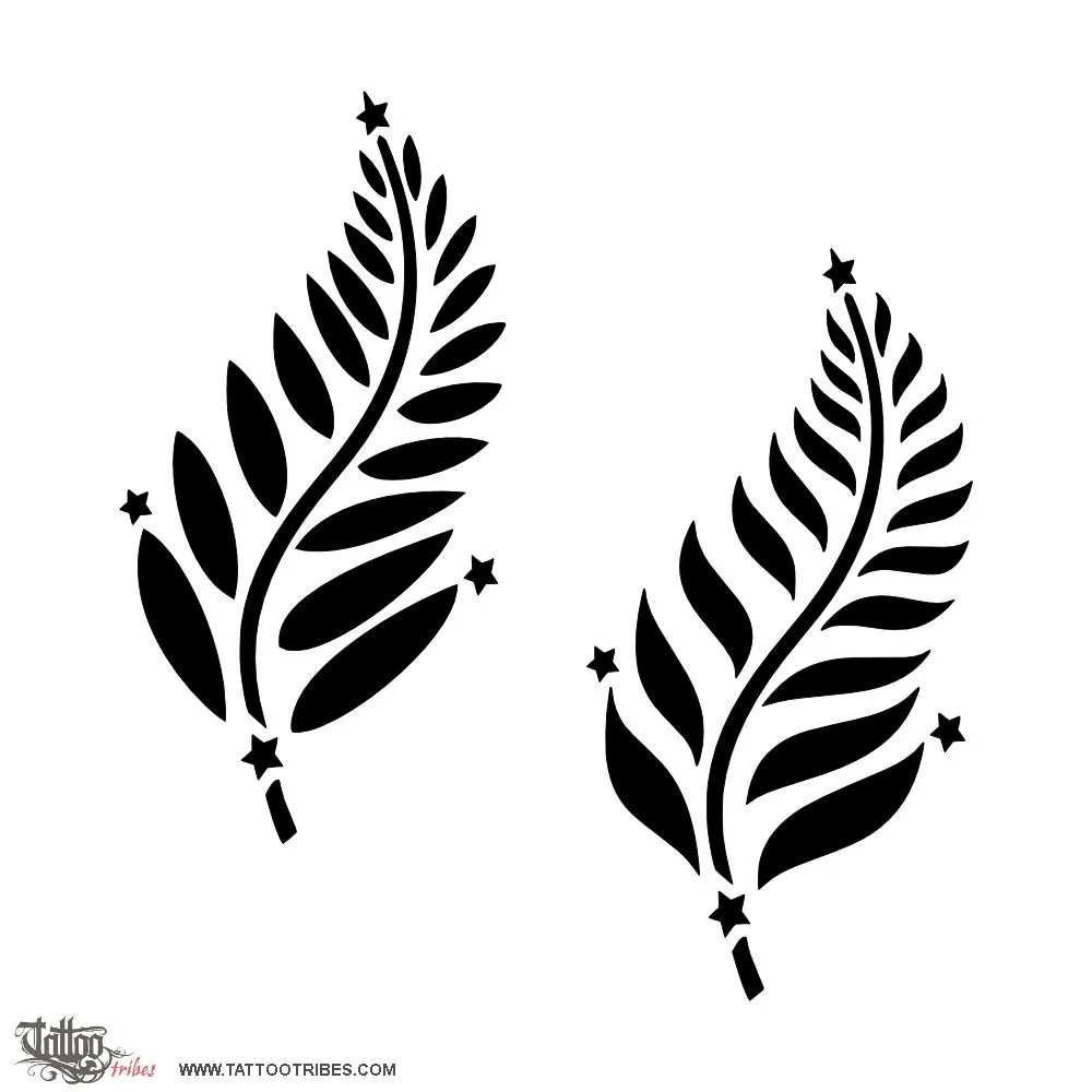 Tattoo image of Silver fern, Southern Cross