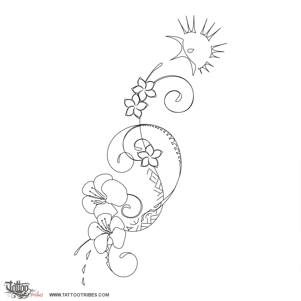 Stencil outline of Floral, Cover