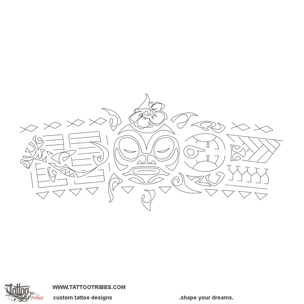 Stencil outline of Aihau, Peace and tranquility