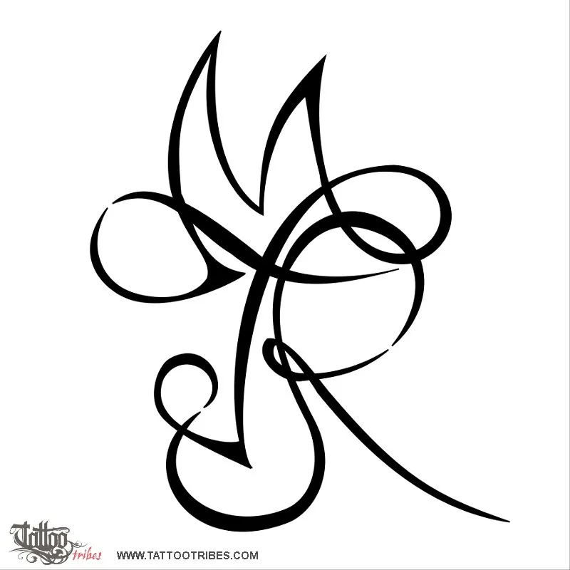 Tattoo image of M+T+R+S abstract letters Union